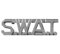 Hero's Pride Law Enforcement Die Struck Letters, 2 Posts & Clutch Backs, Pairs 3/8" High, Standard Issue, S.W.A.T., Metal, no gemstone