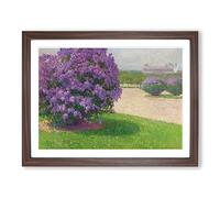 Heros Square With Lilacs By Carl Moll Classic Painting Framed Print | A3 Walnut Framed Wall Art | Ready to Hang | Classic Historical Picture | Living Room Bedroom Lounge Office