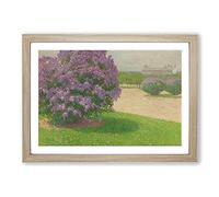 Heros Square with Lilacs by Carl Moll Framed Print | A2 Oak Framed Wall Art | Ready to Hang | Modern Nature Picture | Living Room Bedroom Lounge Office