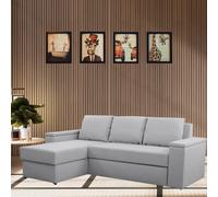 Heros Universal Corner Sofa Bed With Storage And Sleeping Function Light Grey