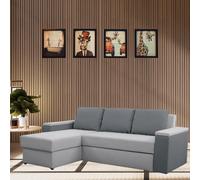 Heros Universal Corner Sofa Bed With Storage And Sleeping Function Light Grey Dark Grey
