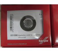 Herpa 051996 Broad Tires Truck Front Axle Chrome Red 1:87 New IN Boxed
