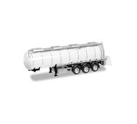 herpa Truck Model Food Tank Semi-Trailer Field Binder 32 m³ 3 Axles White Miniature Scale 1:87 Collectable Item Made in Germany Plastic