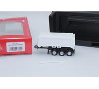 Herpa 077101 3-Axle Trailer Tipper White H0 1:87 New In Box Stand Model
