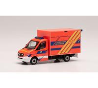 herpa 096690 Mercedes-Benz Sprinter Suitcase Truck Fire Brigade Metzingen in Miniature for Crafts Collecting and as a Gift, Multi-Coloured