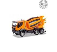 Herpa 310000 Iveco Trakker Truck Concrete Mixer Orange and Black - 1:87 H0
