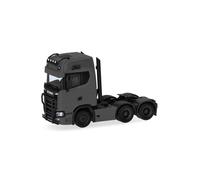 Herpa 314053-005 - 1/87 Scania CS 20 HD Tractor Unit 3 Axles (6x4), Gray - New
