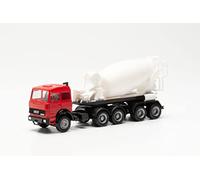 Herpa 315630 Iveco Unic Concrete Mixer Trace, True to the Original in 1:87 Scale, Model Truck for Diorama, Model Making, Collectible Piece, Decorative Miniature Models Made of Plastic, Multi-Colour
