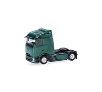 Herpa truck model Mercedes-Benz Actros L ProCabin Streamspace rigid tractor 2axles, moss green, on a scale of 1:87, plastic miniature, made in Germany, model building, collectors edition