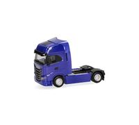 Herpa truck model Iveco S-Way facelift rigid tractor 2axles, ultramarine blue, on a scale of 1:87, plastic miniature, made in Germany, model building, collectors edition