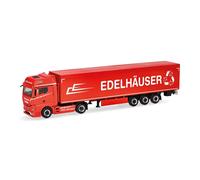 Herpa truck model MAN TGX GX walking-floor semitrailer "Edelhäuser", on a scale of 1:87, plastic miniature, made in Germany, model building, collectors edition
