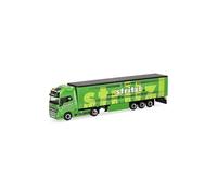 Herpa truck model Volvo FH16 GL XL 2020 curtain-sider articulated truck “Stritzl” (Austria), on a scale of 1:87, plastic miniature, made in Germany, collectors edition