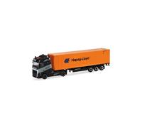 Herpa truck model Volvo FH GL 2020 container semitrailer "Patrick Heim/Hapag Lloyd", on a scale of 1:87, plastic miniature, made in Germany, model building, collectors edition