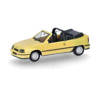 herpa 421027 Model Car Opel Kadett E Gsi Cabrio, Jamaica, Miniature Scale 1:87, Collectable, Made in Germany, Model Made of Plastic, Multi-Coloured