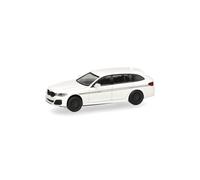 Herpa Model Car BMW Alpina B5 Touring in white, miniature at 1:87 scale, collector's item, made in Germany, plastic model