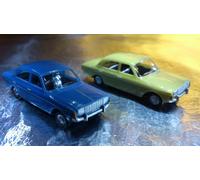Herpa 451550 Ford Taunus P5 2 Car Pack 1 x Blue & 1 x Fawn 1:87 HO Scale
