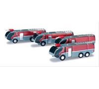 Herpa Wings 520867 Airport Fire Engine Set 4pcs (1:500)