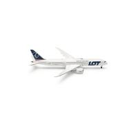 Herpa airplane model LOT Polish Airlines Boeing 787-9 Dreamliner on a scale of 1:500, metal miniature without pedastal, model building, collectors edition