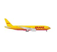 Herpa Model Airplane DHL Aviation Boeing 777F, miniature scale 1:500, collectible, airplane model without stand, metal