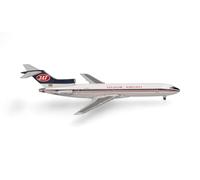 herpa 537599 airplane Boeing 727-200 JAT Jugoslav Airlines, miniature at 1:500 scale, collector's item, model without stand, metal, White, red, blue