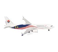 herpa 537780 Malaysia Airlines Boeing 737 Max 8-9M-MVA 1:500 Scale Miniature Collectible Model without Base Metal Miniature Model White Red Blue Yellow