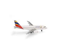Herpa airplane model LATAM Airlines Ecuador Airbus A319 - Ecuador Flag livery, on a scale of 1:500, metal miniature without pedestal, collectors edition