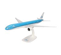 herpa 610872-KLM zum Basteln, Sammeln und als Geschenk, blau/weiß Other License 610872 KLM Boeing 777 300ER Miniature for Crafts, Collecting and as a Gift Blue/White