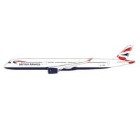Herpa Snap-fit airplane model British Airways Airbus A350-1000 - G-XWBG on scale of 1:200, plastic miniature with pedastal, model building, collectors edition