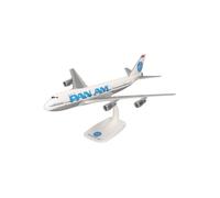 Herpa Snap-Fit Pan Am Boeing 747-100 1:250 Scale Miniature Plane Model Collector's Model with Base Plastic