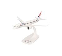 Herpa Snap-Fit aircraft model Croatia Airlines Airbus A220-300 - 9A-CAE "Zagreb", miniature scale 1:200, collectible, model with stand, plastic