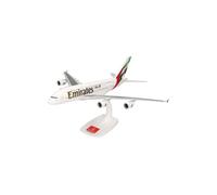Herpa Snap-fit airplane Emirates Airbus A380 on scale of 1:250, plastic miniature with pedastal, model building, collectors edition