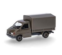herpa 700832 Model Car Volkswagen (VW) T4 Platform Army Logistics Centre (Austria/Catfish), Miniature Scale 1:87, Collectable, Made in Germany, Model Made of Plastic, Green