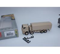 Herpa 746984 Iveco Trakker 8x8 Protected Flatbed Truck Sand Beige 1:87 Nip