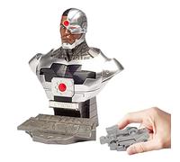 Herpa 80657230 Zum Basteln und Spielen Oder ALS Geschenk Justice League Puzzle Fun 3D 80657260-Justice Comic Cyborg to Create and Play with or as a Gift, Silver, Black