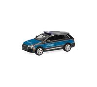 Herpa car model Audi Q7 "Police demonstration vehicle", on a scale of 1:87, plastic miniature, made in Germany, model building, collectors edition