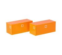 Herpa accessories L2x construction containers, municipal orange, in scale 1:87, miniature model, plastic