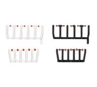 Herpa Accessory 80 transparent orange signal lights with black and white bases, 20 large and 20 small each, at 1:87 scale, miniature model, plastic