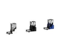 Herpa accessory portable forklift in white, blue and black, 1:87 scale, miniature model, plastic