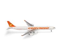 Herpa Aircraft model Conviasa Airbus A340-600, miniature scale 1:500, collectible, aircraft model without stand, metal