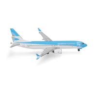 Herpa airplane model Aerolíneas Argentinas Boeing 737 Max 8, on a scale of 1:500, metal miniature without pedastal, model building, collectors edition