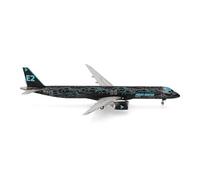 Herpa airplane model Embraer E195-E2 "Tech Eagle", on a scale of 1:200, plastic miniature without pedastal, model building, collectors edition