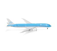 Herpa airplane model KLM Boeing 787-9 Dreamliner, on a scale of 1:500, metal miniature without pedestal, collectors edition