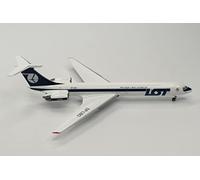 herpa airplane model LOT Polish Airlines Ilyushin IL-62M SP-LBD, scale 1:200 - aircraft model for diorama, model building, collector's item, decoration, plane without pedestal, made of metal