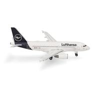 Herpa airplane model Lufthansa Airbus A319 on a scale of 1:500, metal miniature without pedastal, model building, collectors edition