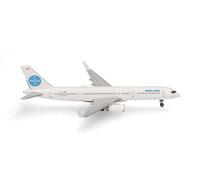 Herpa airplane model Pan Am Boeing 757-200 "Tracing the Transatlantic" on a scale of 1:500, metal miniature without pedastal, model building, collectors edition