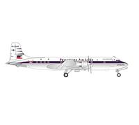 herpa airplane model Philippine Air Lines Douglas DC-6B - PI-C295 Magellan's Cross/Cruz de Magallanes on a scale of 1 : 200, metal miniature with pedastal, model building, collectors edition