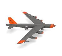 Herpa airplane model U.S. Air Force Boeing B-52H Stratofortress - 49th Test and Evaluation Sqn - "Test orange" livery on a scale of 1:200, metal miniature with pedastal, collectors edition
