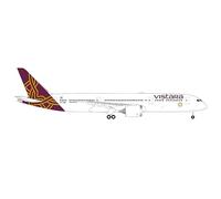 herpa airplane model Vistara Boeing 787-9 Dreamliner - VT-TSD on a scale of 1 : 500, metal miniature without pedastal, model building, collectors edition