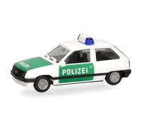Herpa Basic car model Opel Corsa A 2 doors, "police", on a scale of 1:87, plastic miniature, made in Germany, model building, entry-level model