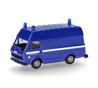 herpa Basic car model VW LT box high roof THW, on a scale of 1:87, plastic miniature, made in Germany, model building, entry-level model